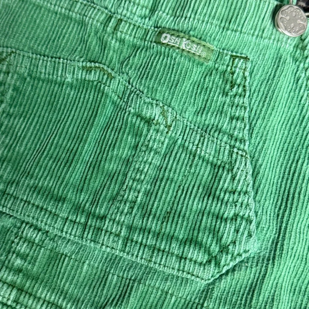 OshKosh Bgosh Kids Vintage Green Corduroy Overalls Size 5